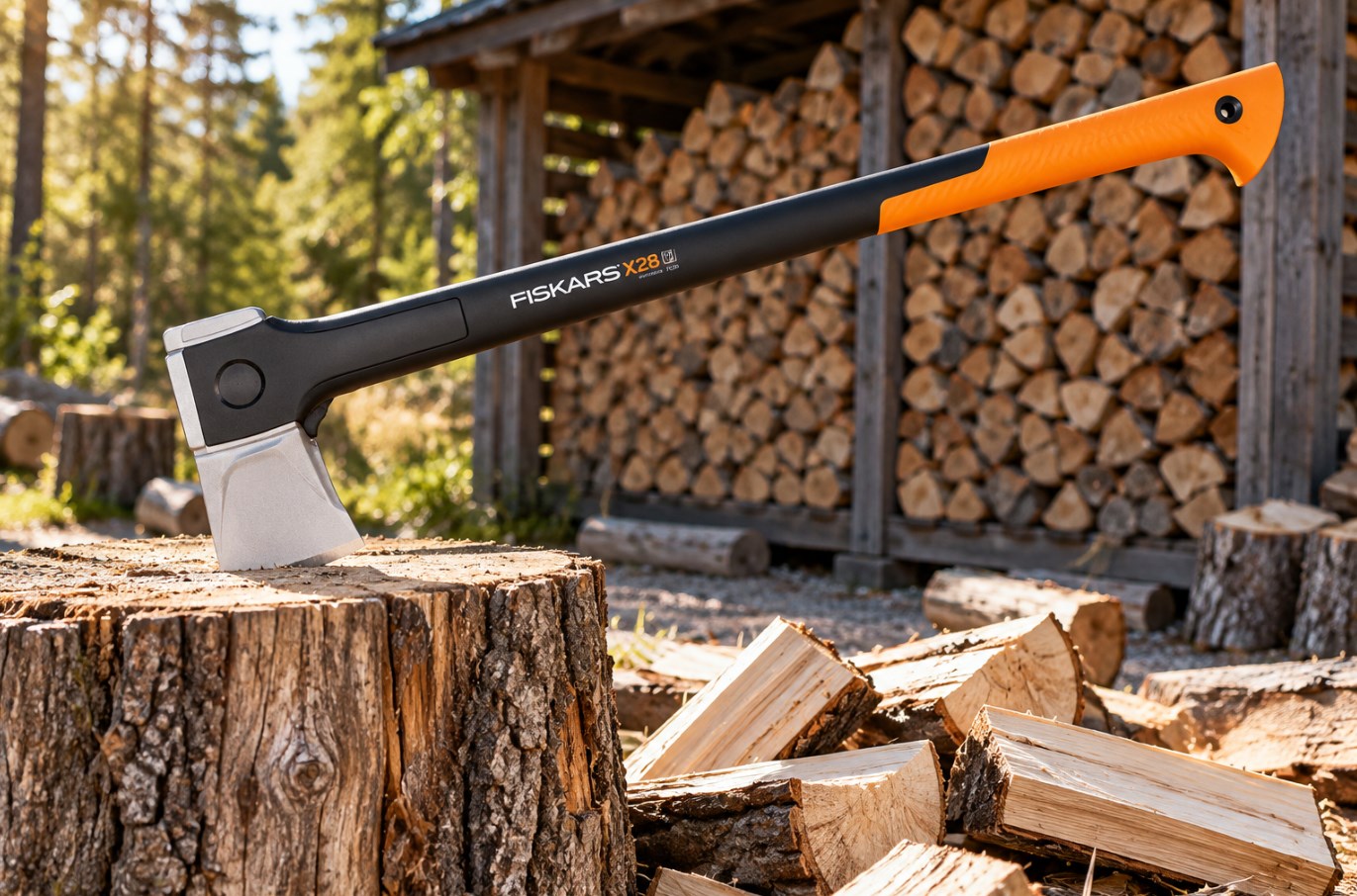 Siekiera rozłupująca Fiskars X28 M 71 cm – do polan 20–30 cm